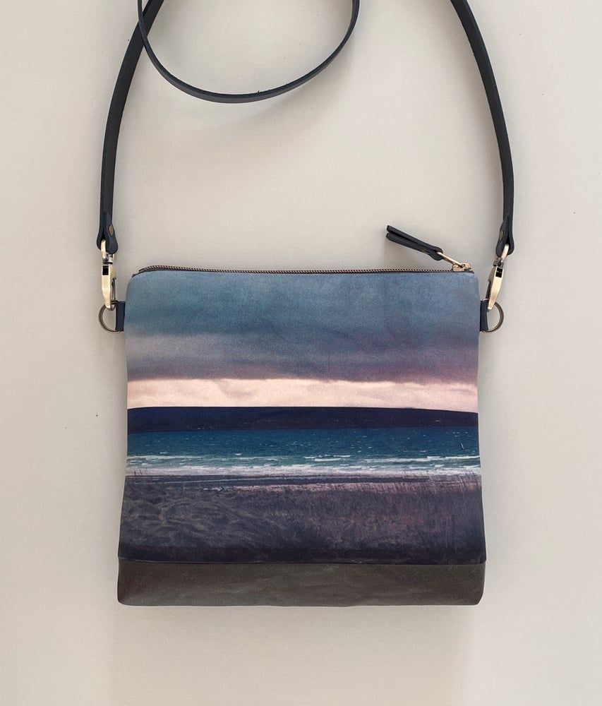 Image of Seascape, large shoulder bag with crossbody strap