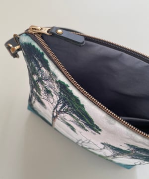 Image of Scots pines, large shoulder bag with crossbody leather strap