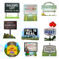 Image 1 of Horrorville: Set Of 9 Vinyl Stickers