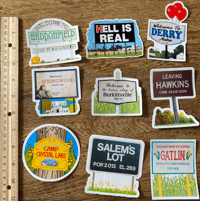 Image 2 of Horrorville: Set Of 9 Vinyl Stickers