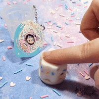 Image 5 of Birthday Bash Silicone Squishy Pudding Cup Charm