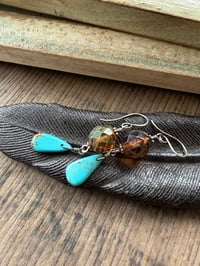 Image 1 of Blue earrings/ n3