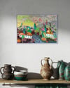 Small textile art -"In berry gardens"