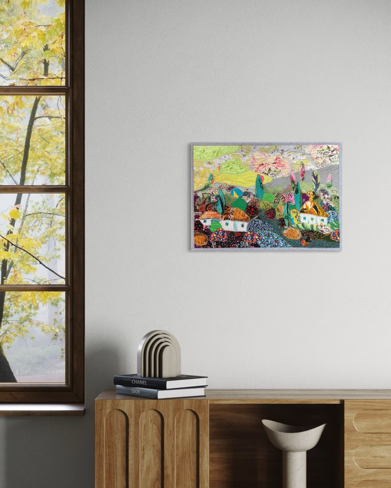 Small textile art -"In berry gardens" Image 12