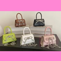 Image 1 of Leather Bow Knot Bag