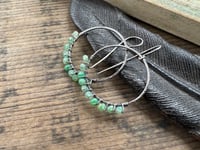 Image 1 of Chrysoprase sterling silver earrings 
