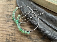 Image 2 of Chrysoprase sterling silver earrings 