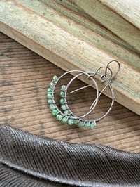 Image 6 of Chrysoprase sterling silver earrings 