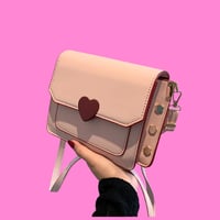 Image 3 of Magnetic Heart Buckle Crossbody Bag