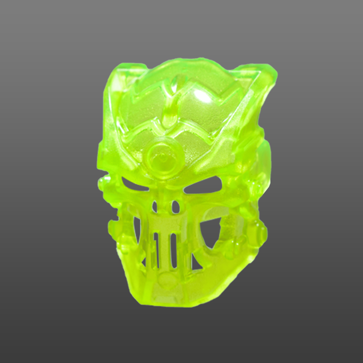 Image of Trans Neon Green Kulta Skull Resin Replica