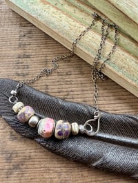 Image 3 of Earthy Lamp work sterling silver necklace 