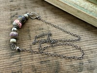 Image 4 of Earthy Lamp work sterling silver necklace 