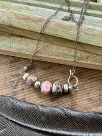 Image 12 of Earthy Lamp work sterling silver necklace 