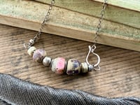 Image 18 of Earthy Lamp work sterling silver necklace 