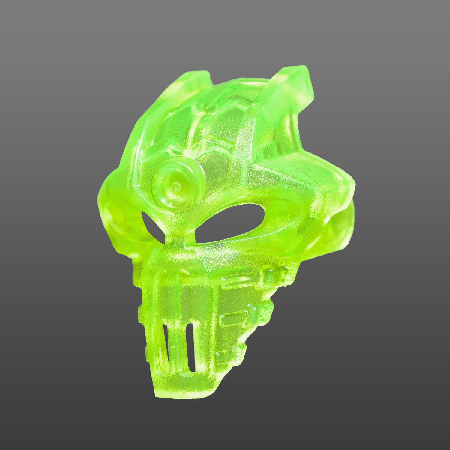 Image of Trans Neon Green Basher Skull Resin Replica