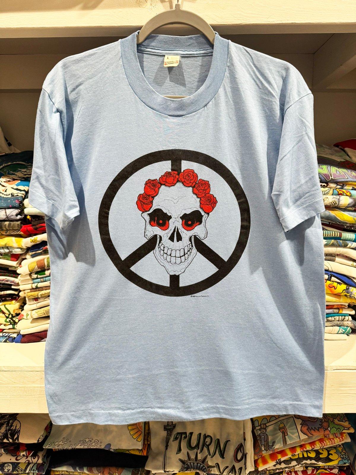 Grateful Dead 1988 Skull and Roses Peace Lot T-Shirt - Size