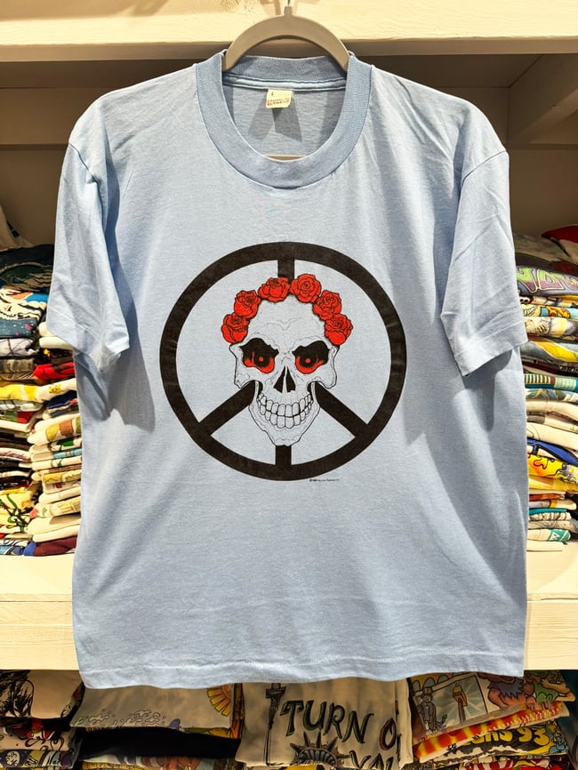Grateful Dead 1988 Skull and Roses Peace Lot T-Shirt - Size L