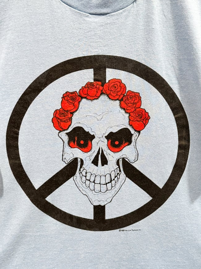 Grateful Dead 1988 Skull and Roses Peace Lot T-Shirt - Size L