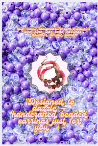 Image 2 of Sweet Pink Star Bead Earrings – Polymer & Acrylic Blend”