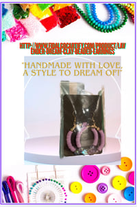 Image 2 of Lavender Dream Clay Beaded Earrings