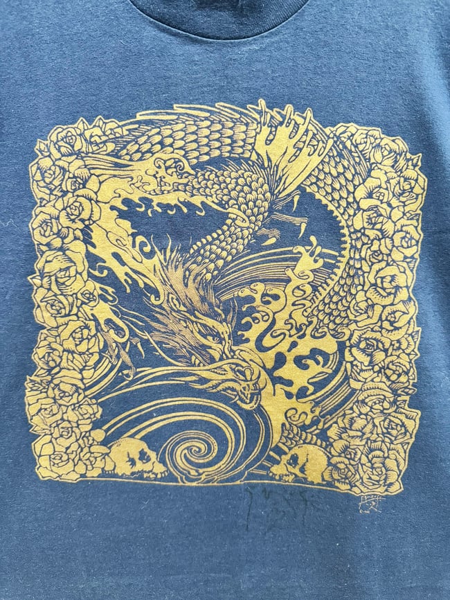 1980s Stanley Mouse Dragon T-Shirt (autographed) - Size L