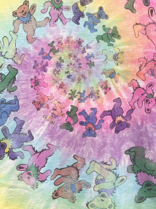 Grateful Dead Early 90s Spiral Bears T-Shirt - Fits M