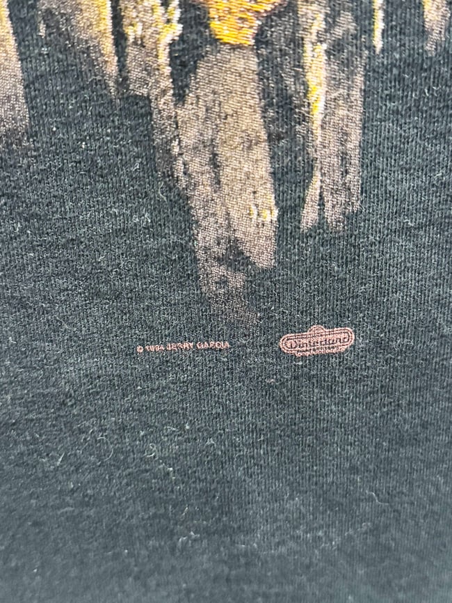 90s Jerry Garcia Optical Illusion T-Shirt - Size XL