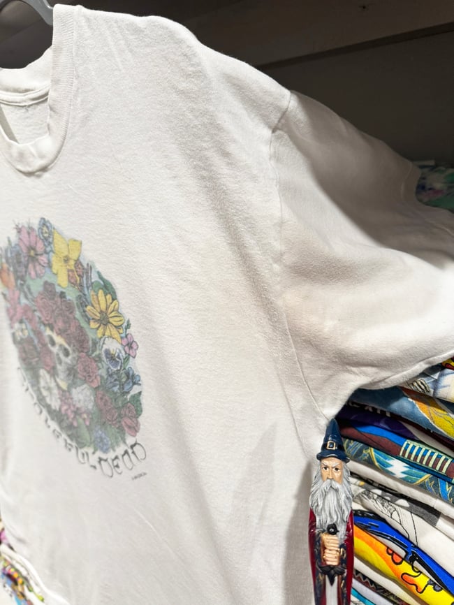 Grateful Dead 1994 Flower Skull T-Shirt - Fits XL