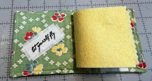 Image of Vintage Yellow Floral Embroidery Needlebook