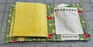 Image of Vintage Yellow Floral Embroidery Needlebook