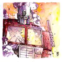 Optimus Prime (Watercolor and Ink)