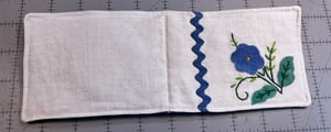 Image of Vintage Blue Floral Applique Needlebook