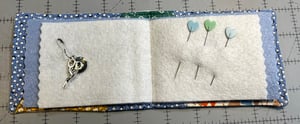 Image of Vintage Blue Floral Applique Needlebook