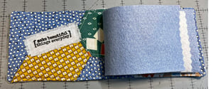 Image of Vintage Blue Floral Applique Needlebook