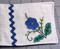 Image 1 of Vintage Blue Floral Applique Needlebook