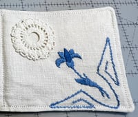 Image 1 of Vintage Blue Floral Embroidered Needlebook I