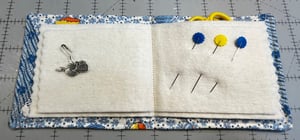 Image of Vintage Blue Floral Embroidered Needlebook I