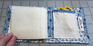 Image of Vintage Blue Floral Embroidered Needlebook I
