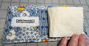 Image of Vintage Blue Floral Embroidered Needlebook I