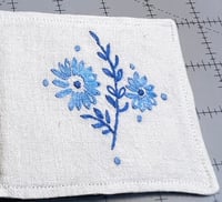 Image 1 of Vintage Blue Floral Embroidered Needlebook II