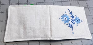Image of Vintage Blue Floral Embroidered Needlebook II