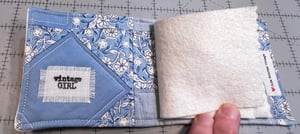 Image of Vintage Blue Floral Embroidered Needlebook II