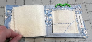 Image of Vintage Blue Floral Embroidered Needlebook II