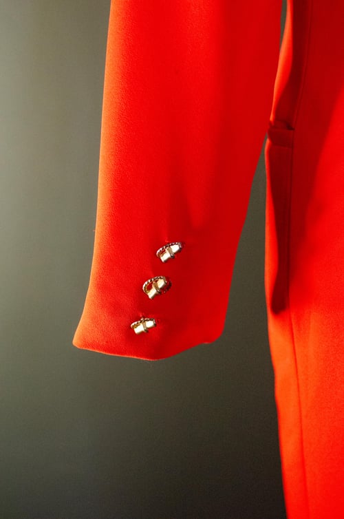 Image of Vintage Tenille Bold Tomato Double Breasted Dress/Duster