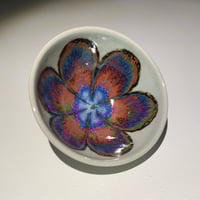 Image 1 of Mint/Red/Blue Rust Lily #1 - Small Bowl/Ring Dish