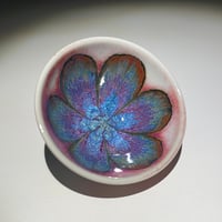 Image 2 of Blushed Blue/Rainbow Rust Lily - Small Bowl/Ring Dish