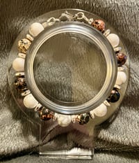 Image 2 of Mexican Red Snowflake Obsidian, Howlite & Bright Silver Hematite - Size 6.5