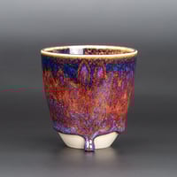 Image 1 of Mottled Blue/Red Drippy - Espresso/Demitasse