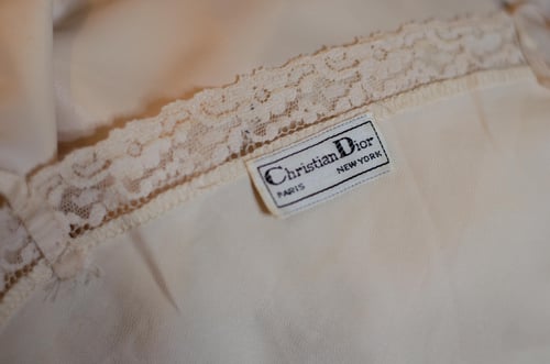 Image of Vintage Cream Christion Dior Satin Slip