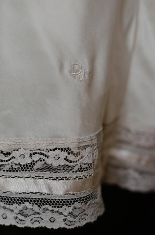 Image of Vintage Cream Christion Dior Satin Slip